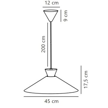 Nordlux - Luster na lanku DIAL 1xE27/40W/230V pr. 45 cm biela