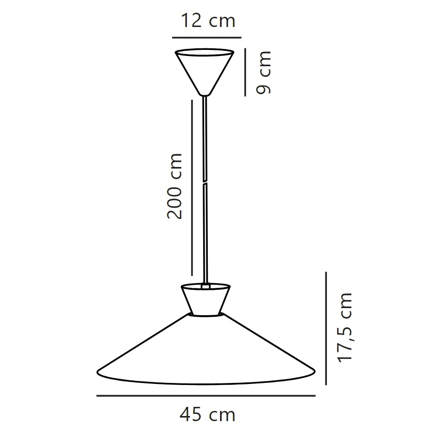 Nordlux - Luster na lanku DIAL 1xE27/40W/230V pr. 45 cm šedá