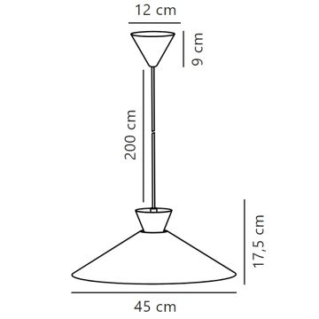 Nordlux - Luster na lanku DIAL 1xE27/40W/230V pr. 45 cm žltá