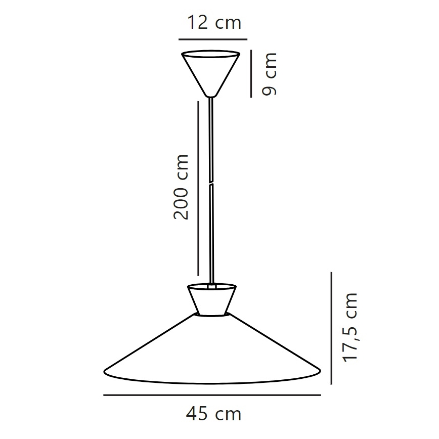 Nordlux - Luster na lanku DIAL 1xE27/40W/230V pr. 45 cm žltá