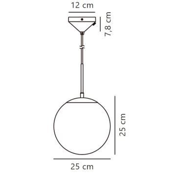 Nordlux - Luster na lanku GRANT 1xE14/25W/230V pr. 25 cm