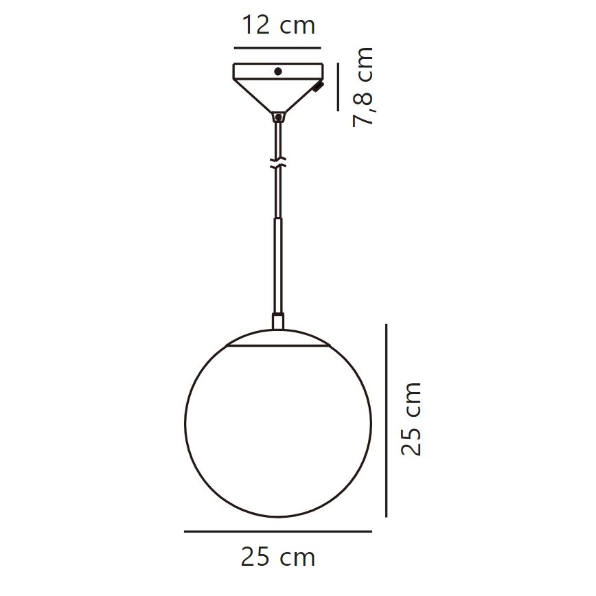 Nordlux - Luster na lanku GRANT 1xE14/25W/230V pr. 25 cm