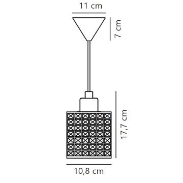 Nordlux - Luster na lanku HOLLYWOOD 1xE27/60W/230V