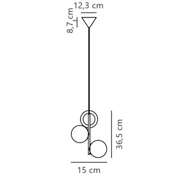 Nordlux - Luster na lanku LILLY 3xE14/40W/230V čierna