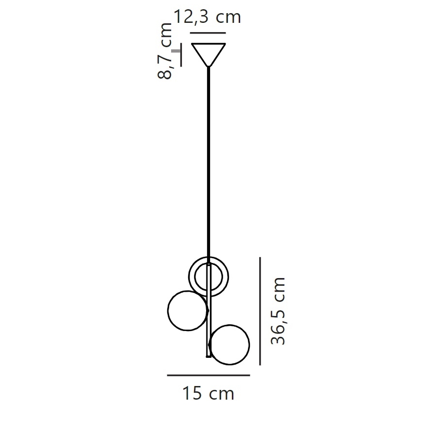 Nordlux - Luster na lanku LILLY 3xE14/40W/230V čierna