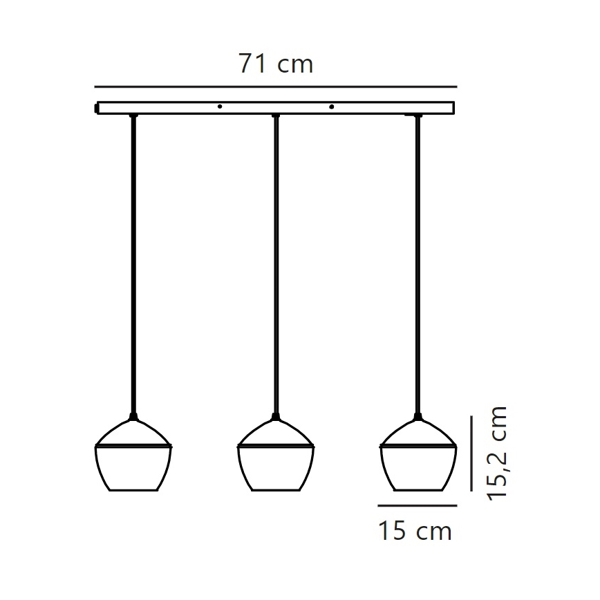 Nordlux - Luster na lanku ORBIFORM 3xE14/25W/230V čierna/šedá