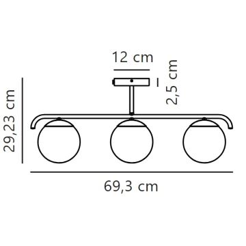 Nordlux - Luster na tyči GRANT 3xE14/25W/230V zlatá