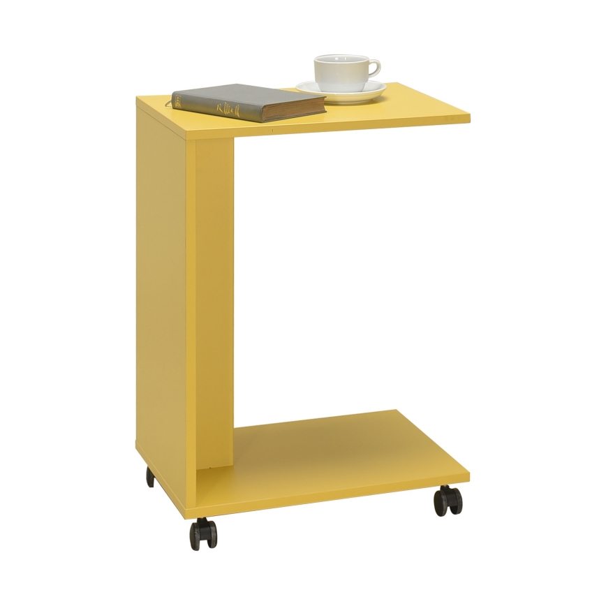 Odkladací stolík 65x35 cm žltá
