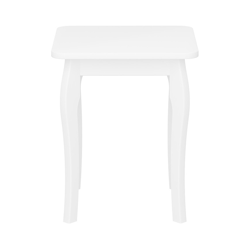 Odkladací stolík BAROQUE 45,6x39 cm biela