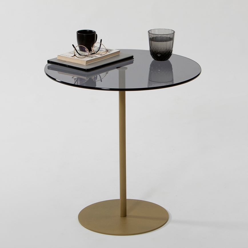 Odkladací stolík CHILL 50x50 cm zlatá/čierna