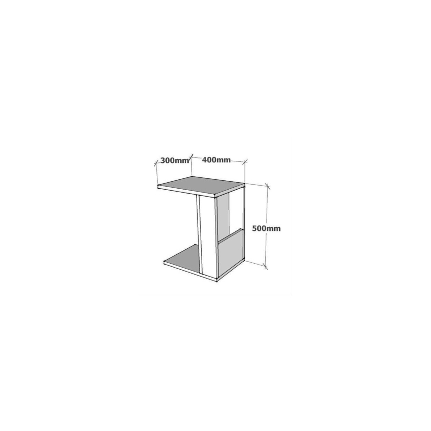 Odkladací stolík STAR 50x40 cm antracit