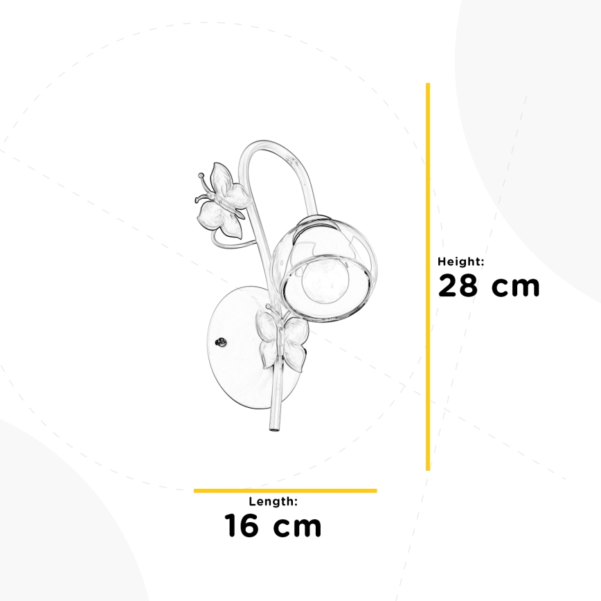 ONLI - Detské nástenné svietidlo BUTTERFLY 1xE14/6W/230V