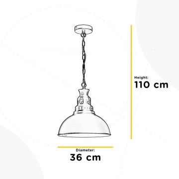 ONLI - Luster na reťazi ISTANBUL 1xE27/22W/230V čierna