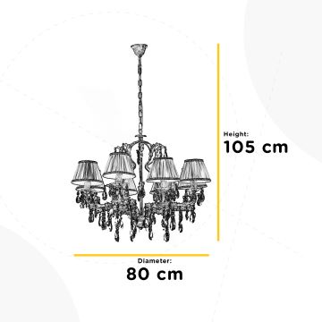 ONLI - Luster na reťazi KAREN 5xE14/6W/230V bronzová