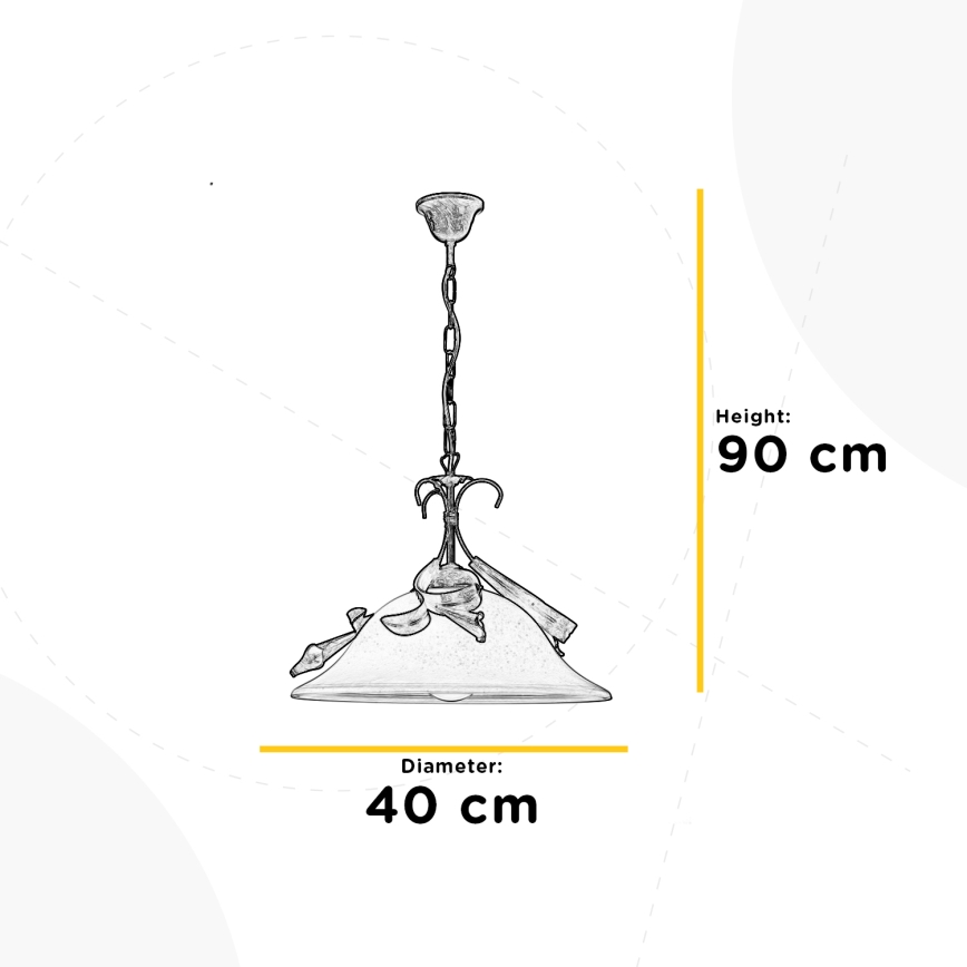 ONLI - Luster na reťazi LUCREZIA 1xE27/22W/230V krémová