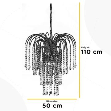 ONLI - Luster na reťazi PIOGGIA 5xE14/6W/230V chróm