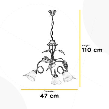 ONLI - Luster na reťazi VANDA 3xE14/6W/230V