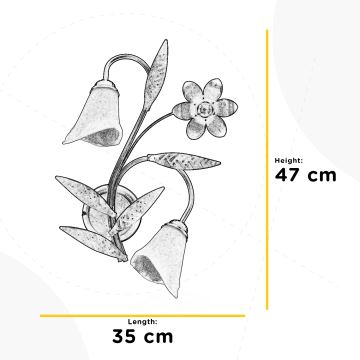 ONLI - Nástenné svietidlo ALGA 2xE14/6W/230V bronzová