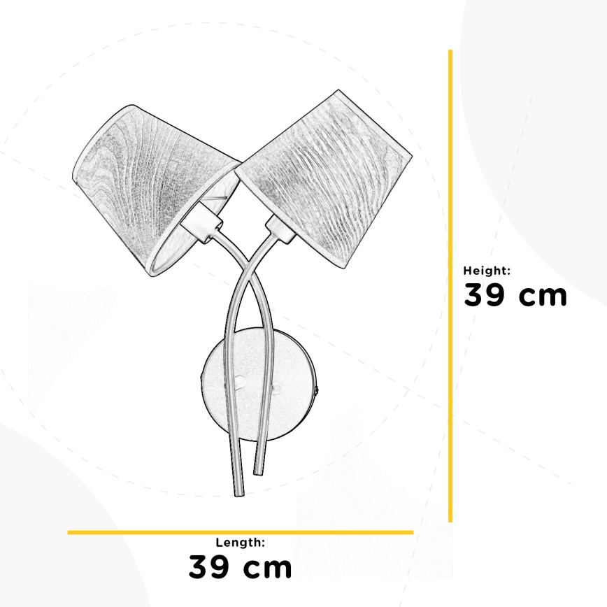 ONLI - Nástenné svietidlo ASIA 2xE14/6W/230V