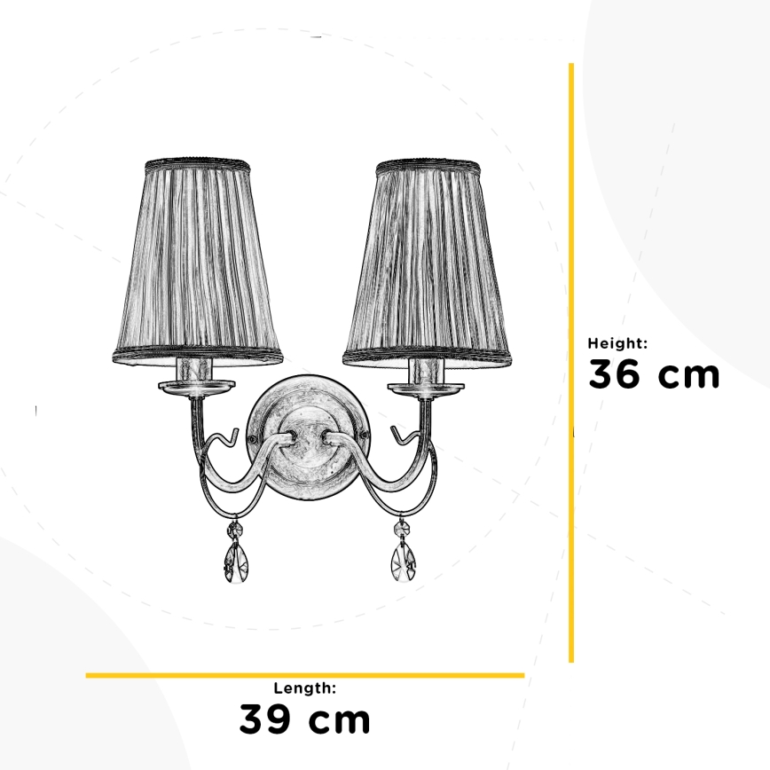 ONLI - Nástenné svietidlo DELIA 2xE14/6W/230V