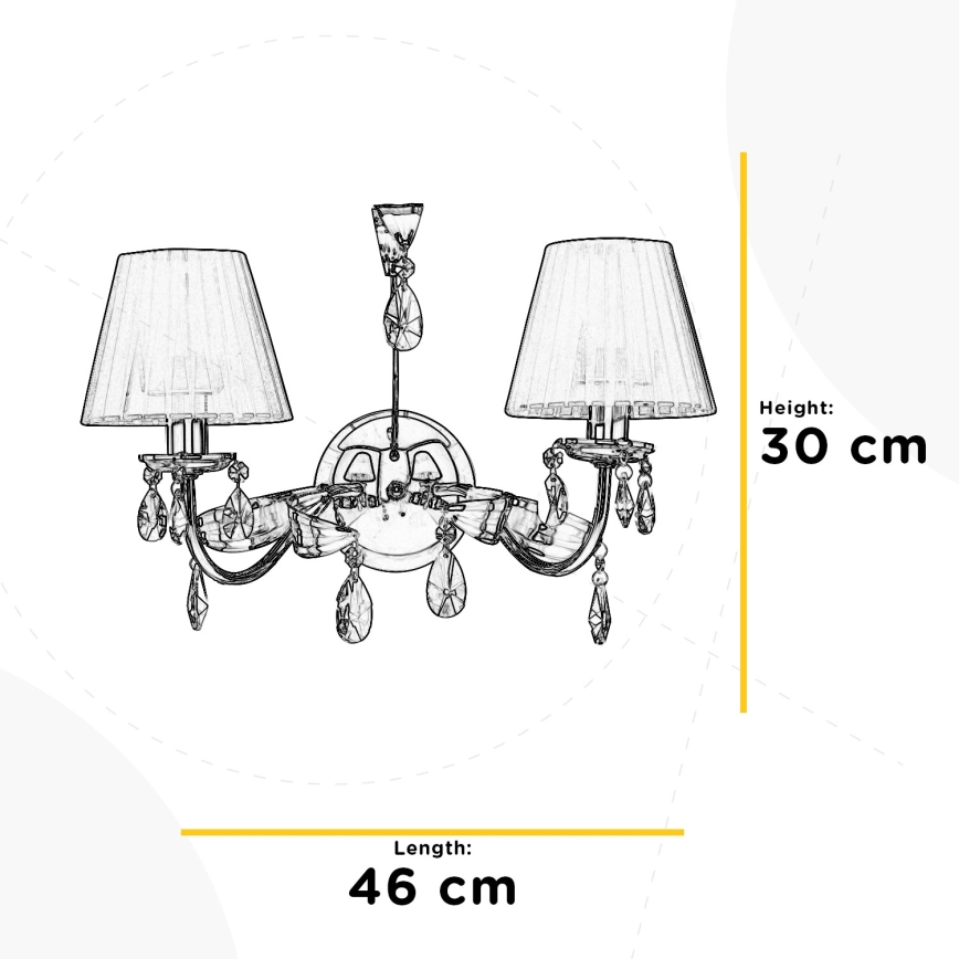 ONLI - Nástenné svietidlo JACQUELINE 2xE14/6W/230V