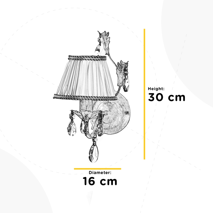 ONLI - Nástenné svietidlo KAREN 1xE14/6W/230V krémová