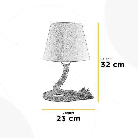 ONLI - Stolná lampa CORDA 1xE27/22W/230V 32 cm béžová