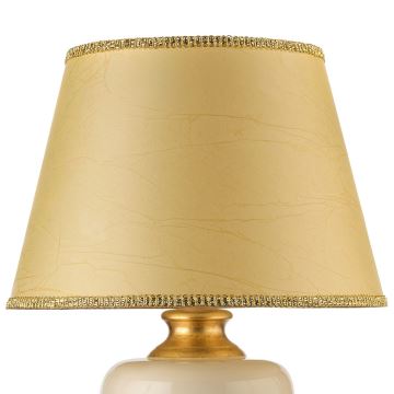 ONLI - Stolná lampa MOZART 1xE27/22W/230V béžová/zlatá 75 cm