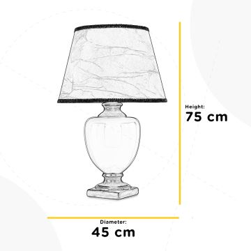 ONLI - Stolná lampa MOZART 1xE27/22W/230V čierna/zlatá 75 cm