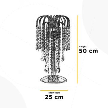 ONLI - Stolná lampa PIOGGIA 2xE14/6W/230V 50 cm chróm