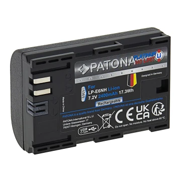 PATONA - Aku Canon LP-E6NH 2400mAh Li-Ion Platinum USB-C