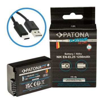 PATONA - Aku Nikon EN-EL25 1250mAh Li-Ion Platinum USB-C nabíjanie