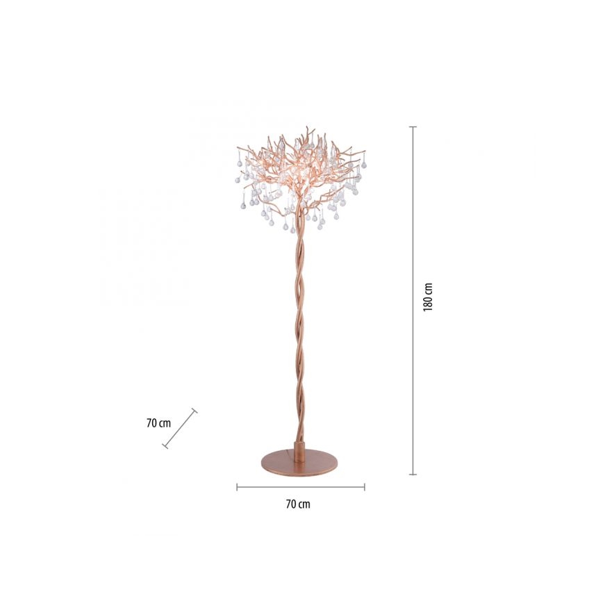 Paul Neuhaus 232-11 - Stojacia lampa ICICLE 5xG9/40W/230V medená