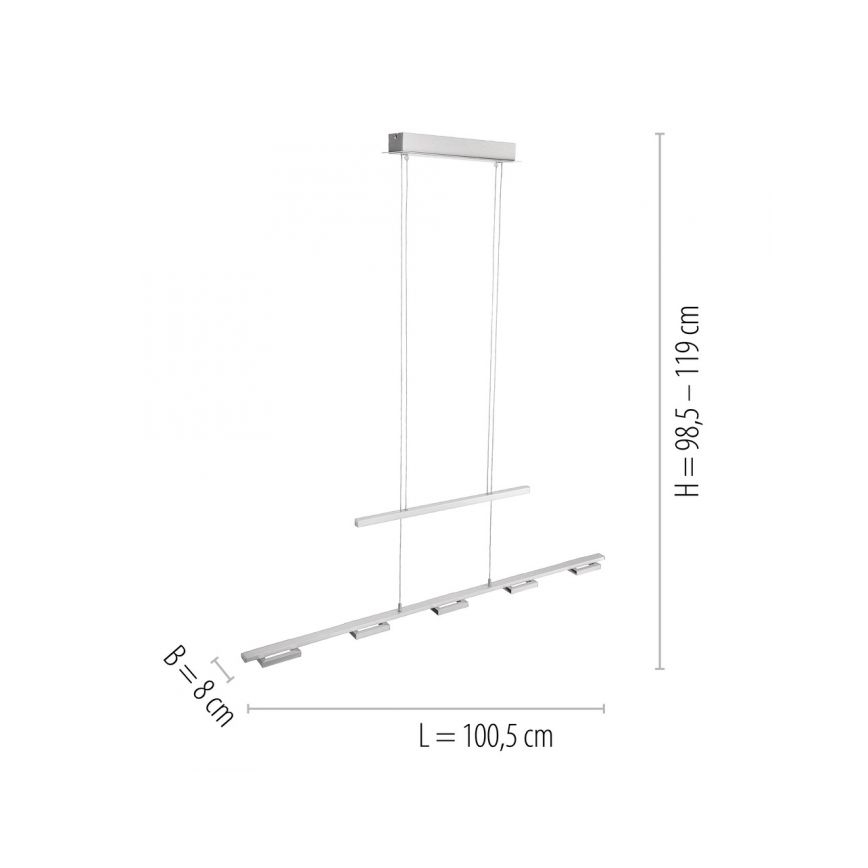 Paul Neuhaus 2446-55 - LED Stmievateľný luster na lanku INIGO 5xLED/4W/230V