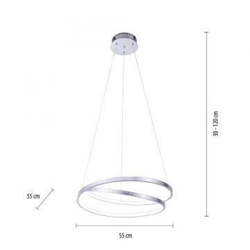Paul Neuhaus 2472-21 - LED Stmievateľný luster na lanku ROMAN LED/30W/230V chróm