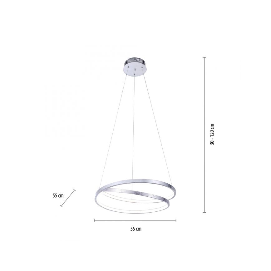 Paul Neuhaus 2472-21 - LED Stmievateľný luster na lanku ROMAN LED/30W/230V chróm