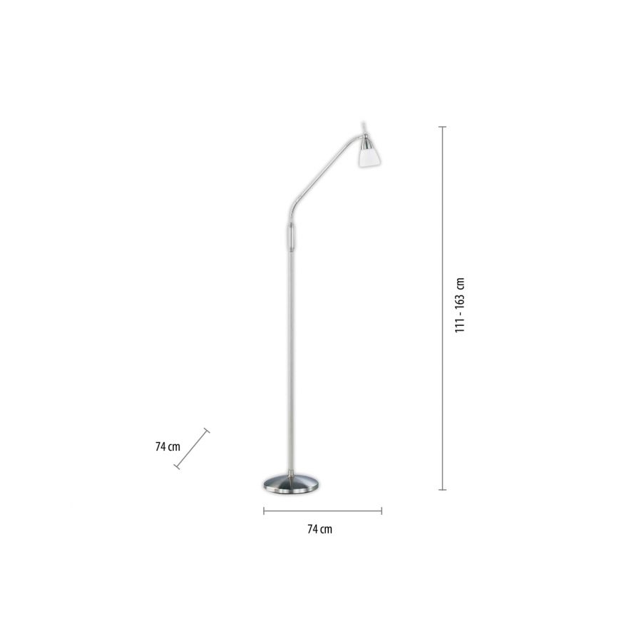 Paul Neuhaus 430-55 - LED Stmievateľná dotyková stojací lampa PINO 1xG9/28W/230V matný chróm