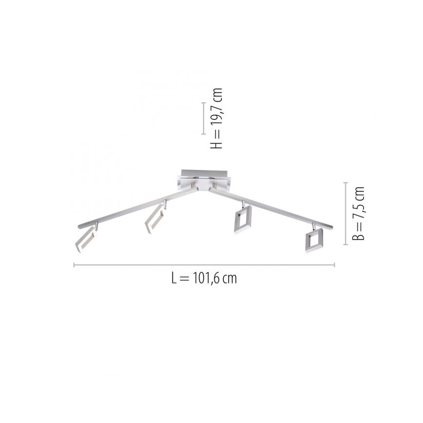 Paul Neuhaus 6960-55 - LED Stmievateľné bodové svietidlo INIGO 4xLED/4,2W/230V