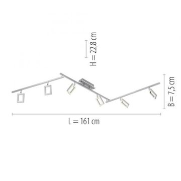 Paul Neuhaus 6965-55 - LED Stmievateľné bodové svietidlo INIGO 6xLED/4W/230V