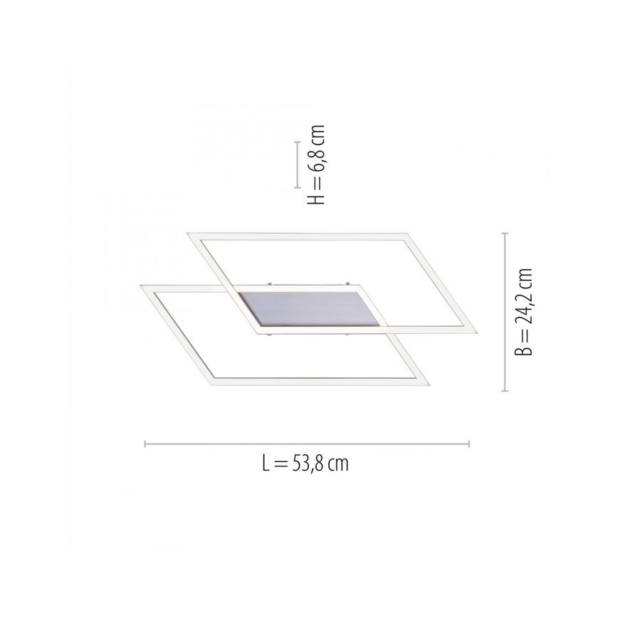 Paul Neuhaus 8192-55 - LED Stmievateľný prisadený luster INIGO 2xLED/12W/230V