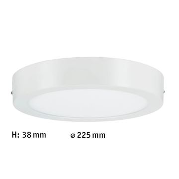 Paulmann 70642 - LED/12,5W Stropné svietidlo LUNAR 230V pr. 22,5 cm biela