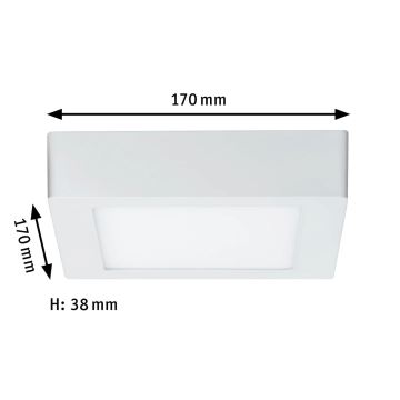 Paulmann 70644 - LED/11W Stropné svietidlo LUNAR 230V 17x17 cm biela