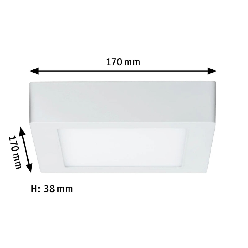 Paulmann 70644 - LED/11W Stropné svietidlo LUNAR 230V 17x17 cm biela