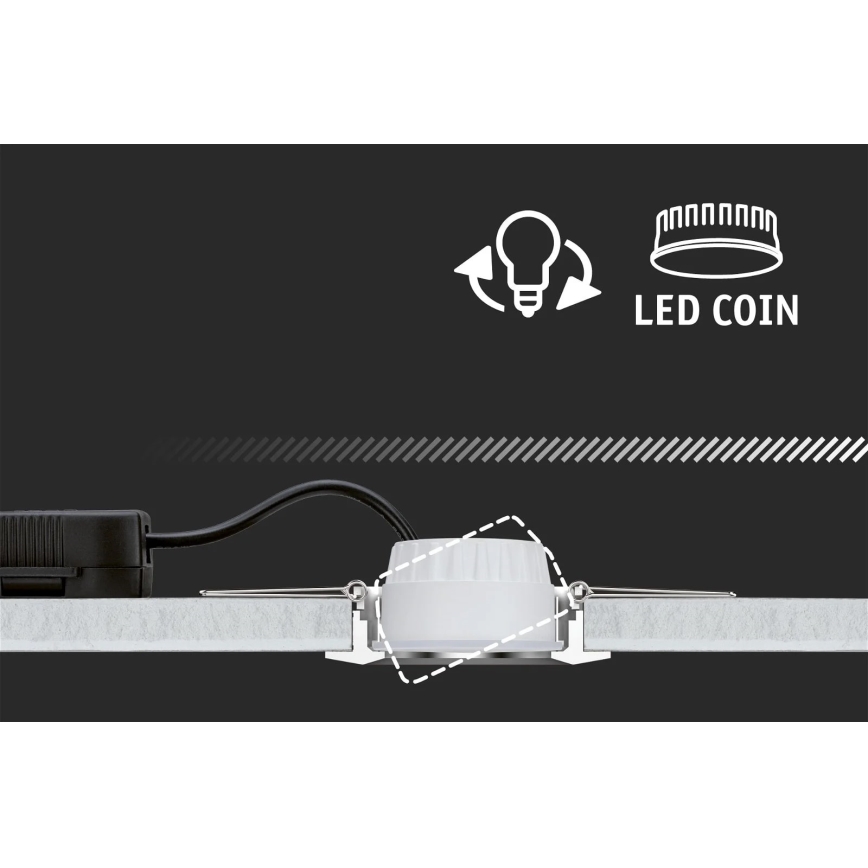 Paulmann 92970 - LED/4,2W IP23 Stmievateľné kúpeľňové podhľadové svietidlo COIN 230V