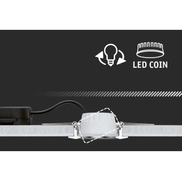 Paulmann 93080 - SADA 3xLED/6W IP23 Stmievateľné kúpeľňové podhľadové svietidlo COIN 230V