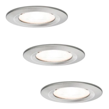 Paulmann 93599 - SADA 3x LED GU10/7W IP44 Stmievateľné kúpeľňové svietidlo NOVA 230V