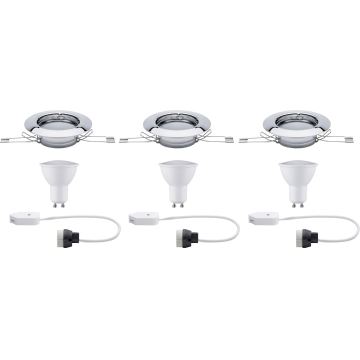 Paulmann 93657 - SADA 3x LED/GU10/4,5W Podhľadové svietidlo 230V