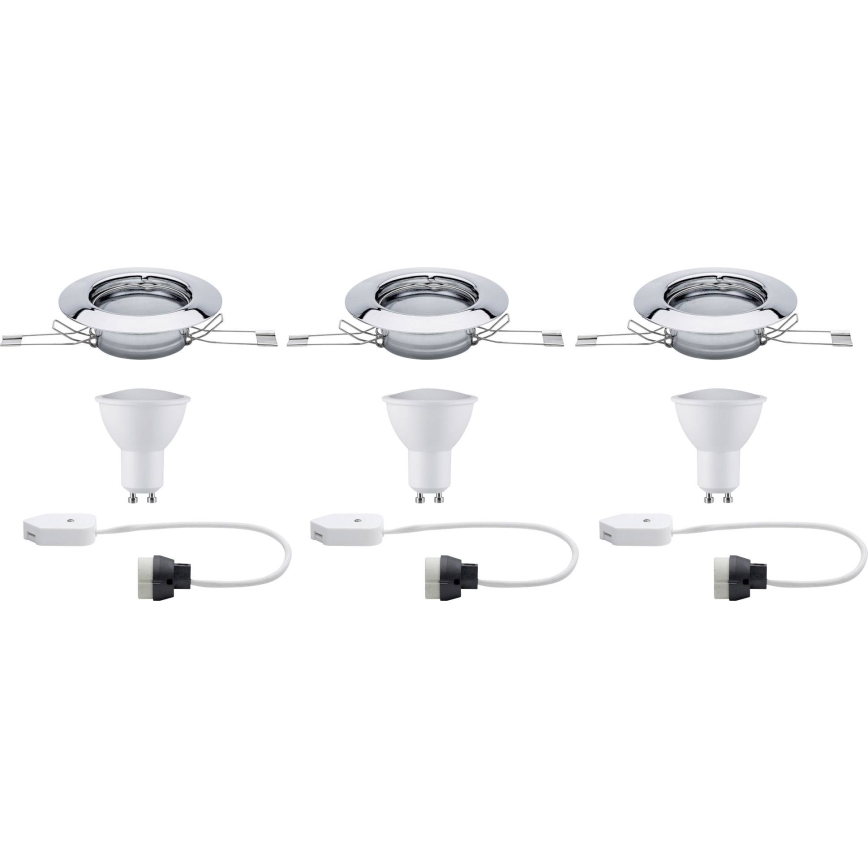 Paulmann 93657 - SADA 3x LED/GU10/4,5W Podhľadové svietidlo 230V