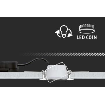 Paulmann 93976 - SADA 3xLED/6,8W IP44 Kúpeľňové podhľadové svietidlo COIN 230V