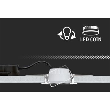 Paulmann 94292 - LED/4W IP23 Kúpeľňové podhľadové svietidlo COIN 230V